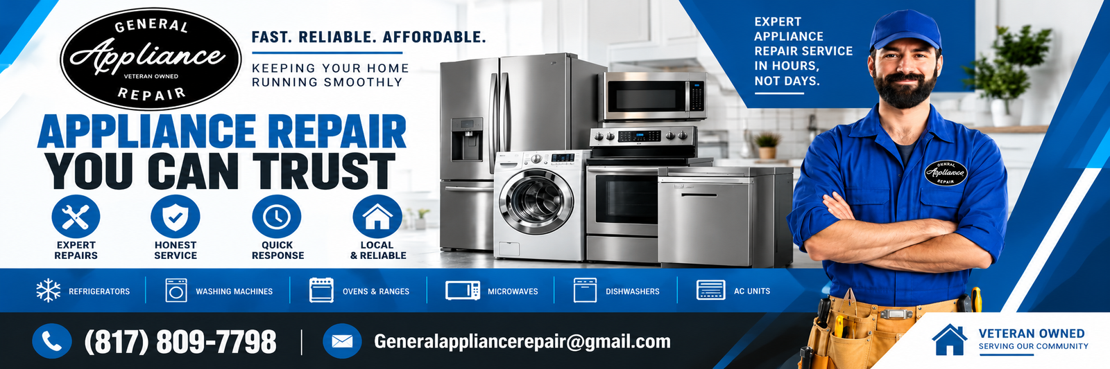 General Appliance Repair company banner